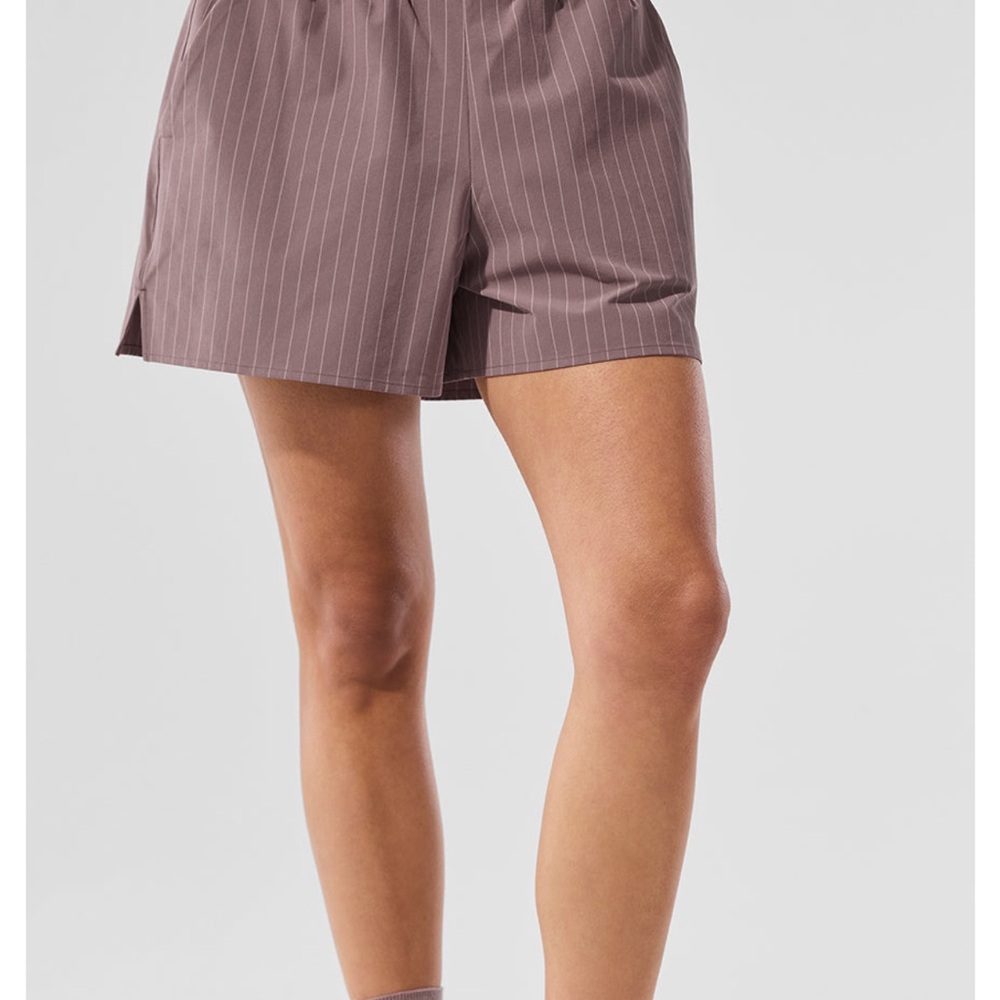 ALO Yoga Mauve Pinstripe Women's Shorts